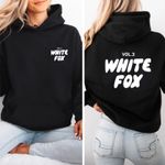 Boys Girls Black White Fox Pocket Hoody Youtube Hooded Unisex Kids Gift