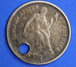 United States 1872 US Half Dime coin, Seated Liberty  **[27968]