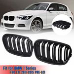 Gloss Black Front Kidney Grill Grille For BMW 1 Series F20 F21 2011-2014 PRE-LCI