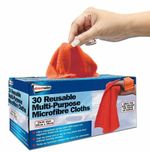 Streetwize Box of 30 '"GRAB A CLOTH" Microfibre Home & Car All Cleaning Cloths 
