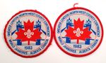 2 x Greater London NW Contingent Badges 1983 World Jamboree Canada Boys Scouts