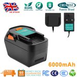 For AEG B1814G B1817G B1820R Ridgid R840085 6000mAh 18V Li-ion Battery/Charger