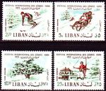 Lebanon Lebanon 1966 ** Mi.954/57 Sport Winter Ski Sled Slay Lift