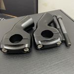 Gloss Handlebar Bar Riser Clamps Adapter For Triumph Bobber T100 T120 Speed Twin