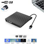 External Portable DVD Drive USB 3.0 DVD/CD Re-Writer Burner Reader RW Drive