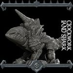 CLOCKWORK LANDSHARK - Miniature -  All Sizes | Dungeons and Dragons | Pathfinder