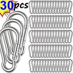 CARABINER CLIPS HOOKS HEAVY DUTY SPRING SNAP CLIP GYM CLIMBING SWING SCREW LOCK