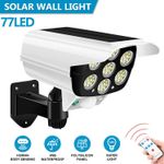 LED Solar Power PIR Motion Sensor Wall Light Outdoor Garden Security Flood Lamp