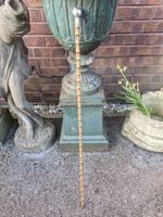 Military Whangee Bamboo Silver Swagger Stick