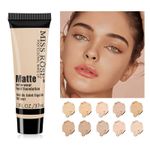 Miss Rose Matte Face Liquid Foundation Cream Concealer Primer Waterproof UK