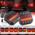 LED WIRELESS BLUETOOTH DYNAMIC INDICATOR TRAILER LIGHTS WITH 2 MAGNETS PER LAMP