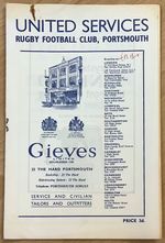 1966 UNITED SERVICES (Portsmouth) v HARLEQUINS programme
