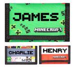 Minecraft Kids Personalised Wallet Zipped Pocket Money Wallet Trifold Christmas