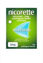5 X Boxes Of Nicorette Microtab Original 2mg - 100 Tablets