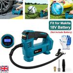 Cordless Electric Car Tyre Inflator Pump Tire Air Compressor Pump For Makita 18V