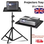 Projector Tray Stand Tripod Mount Bracket 1/4" Screw Adapter Universal Black