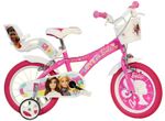 Barbie 16" Childrens Bicycle Adjustable w/ Removable Stabilisers Dino Bikes