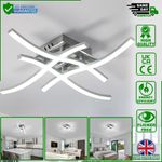 Modern 36W 4 Wave LED Ceiling Chandelier Light Cold White Flush Mount Decorative