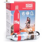KONG MING CAR CO2 Cartridges with Thread, 16g/25g M, sliver