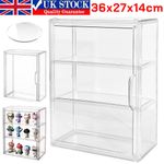3 Tier Acrylic Display Case Dustproof Box Perspex Clear Toy Collectibles Model