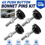 4PCS Car Push Button Quick Release Hood Bonnet Pins Lock Clip Bumper Latch Kit