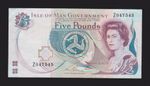 "Z" PREFIX REPLACEMENT ISLE OF MAN £5 FIVE POUNDS BANKNOTE SIGNED COUCH