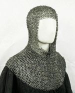 Medieval Riveted Chainmail Coif Hood Steel Chain Mail Knight Armor LARP SCA Reen