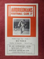AIRDRIEONIANS v DUNDEE  | 1956/1957 | SCOTTISH LGE CUP | 1 SEP 1956 |UK FREEPOST
