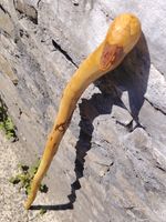 Birch Wood Hiking Staff Beautiful Spalted Handmade Walking Stick 120cms