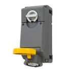 32A 110v Interlocked Socket ILME TM3243KSIR 2P+E 4H 3 in Yellow IP67 Site Power