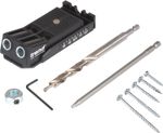 Trend Twin Pocket Hole Jig with HSS Drill Bit & Depth Setting Collar, Square Dr