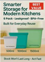 Reusable Platinum Silicone Food Storage Bags 6 Pack Leakproof Freezer Safe