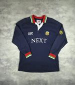 Vintage Cotton Traders Leicester Tigers Rugby Jersey Long Sleeve Rare 90s Size L