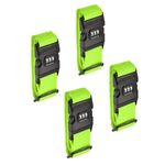 4Pcs 2Mx5cm Light Green Luggage Straps Travel Packing Suitcase Belt with Buckle