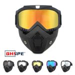 Motorcycle Helmet Riding Goggles with Removable Face Mask MTB Glasses Eyewear UK