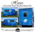 HORSE TRAILER HORSE BOX 'HORSES' WORD SIGN VAN Graphic Vinyl Stickers Decals