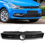 FOR 2014-17 VW POLO 6R FRONT BUMPER MAIN GRILLE UPPER CENTRE W/ CHROME MOULDING