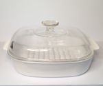 Vintage Corning Ware 10" Cooker w/lid, M-10-GR-B, A12C Microwave Safe 1980's