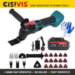 6 Speeds Oscillating Multi Tool Cordless Sander Scraper Saw w/1 Large Batteries