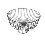 Black Wire Fruit Bowl 28cm Diameter Modern Matt Black Wire Bowl Large Metal Bowl