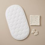 Quilted Breathable Pram Mattress Carrycot pram mosses basket- Oval (72x32x4)