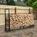 Neo Fire Log Rack Metal Firewood Storage Rack Holder Indoor Outdoor  Cover