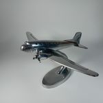 Vintage Aluminium Aircraft Desk Ornament Douglas C-47 Dakota