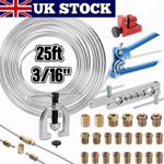 Brake Pipe Flaring Repair Kit 3/16 25FT Zinc-Coated Cutter Bender Pipe Flaring