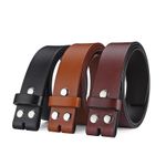 New Men's Real Cowhide Leather Belt Without Pin Buckle 3.8cm Replacement Strap 