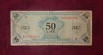 Italy"Military"  50 lire  banknote,1943year,normal condition