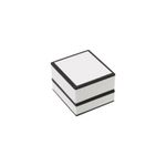 Luxury Ring Box White with black Edge.Engagement Proposal Gift Storage Display
