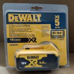 New Pack XR 5.0AH Battery Replace For Dewalt 18V DCB184 Li-lon Battery