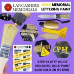 Gravestone Paint - Restoring Lettering On Memorial Headstones - Gold Paint- 50ml