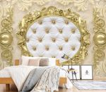 3D Golden Pattern R631 Wallpaper Wall Mural Self-adhesive Removable Luna